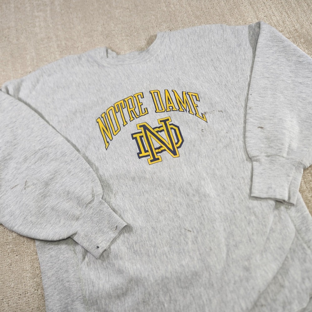 Vintage 80s Champion Reverse Weave Men XXL‎ Sweatshirt Crewneck Notre Dame Irish